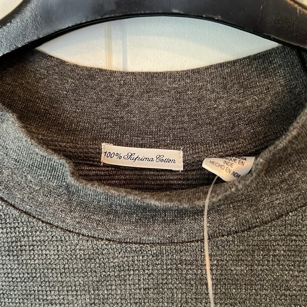 Alex Cannon NWT Men’s long sleeve XL Charcoal Heather pullover shirt - Picture 2 of 11